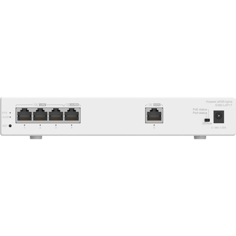 HUAWEI eKit S380 Series S380-L4P1T Gestito Gigabit Ethernet (10 100 1000) Supporto Power over Ethernet (PoE) 1U Grigio