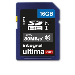 Integral 16GB ULTIMAPRO SDHC XC 80MB CLASS 10 UHS-I U1 SD