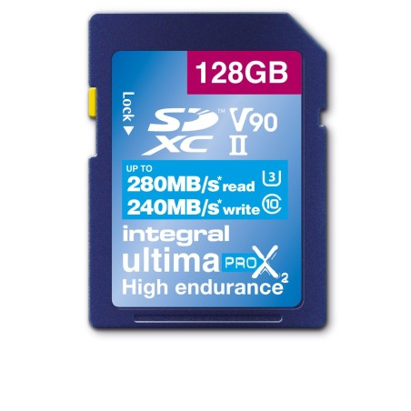 Integral 128GB SDHC XC 280-240MB s UHS-II V90 SD