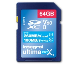 Integral 64GB ULTIMAPRO X2 SDXC 260 100MB UHS-II V60 SD