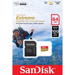 SanDisk Extreme 64 GB MicroSDXC UHS-I Classe 10