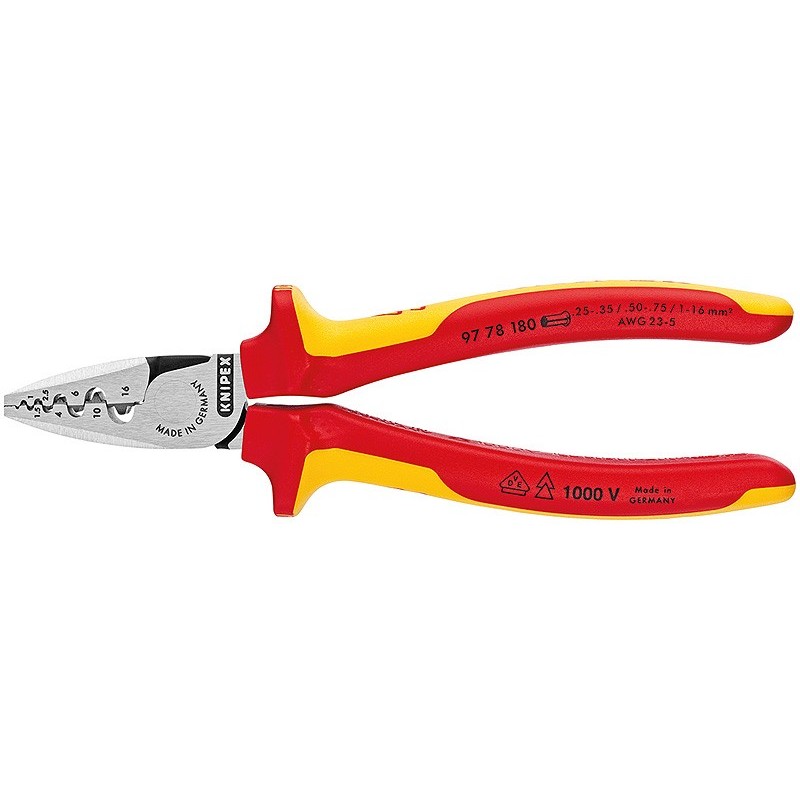 Knipex 97 78 180 pinza crimpatrice Strumento combinato Knipex 97 78 180 pinza crimpatrice Strumento combinato