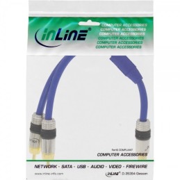 InLine 4043718078905 cavo audio 0,25 m 2 x RCA RCA Blu