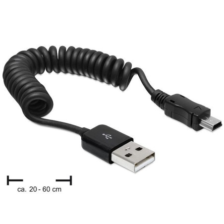 DeLOCK USB 2.0 USB mini 0.6m cavo USB 0,6 m USB A Mini-USB A Nero