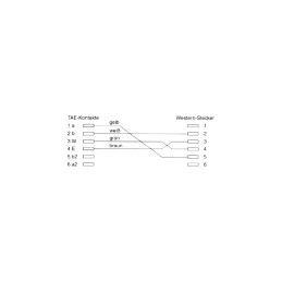 InLine Cavo telefonico TAE-F maschio a RJ11 6 4 Telekom Siemens germania, 1m