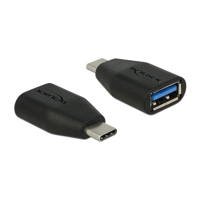 DeLOCK 65519 adattatore per inversione del genere dei cavi USB 3.1 Gen 2 Type-C USB 3.1 Gen 2 Type-A Nero