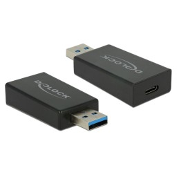 DeLOCK 65689 adattatore per inversione del genere dei cavi USB 3.1 Gen 2 Type-A USB 3.1 Gen 2 USB Type-C Nero