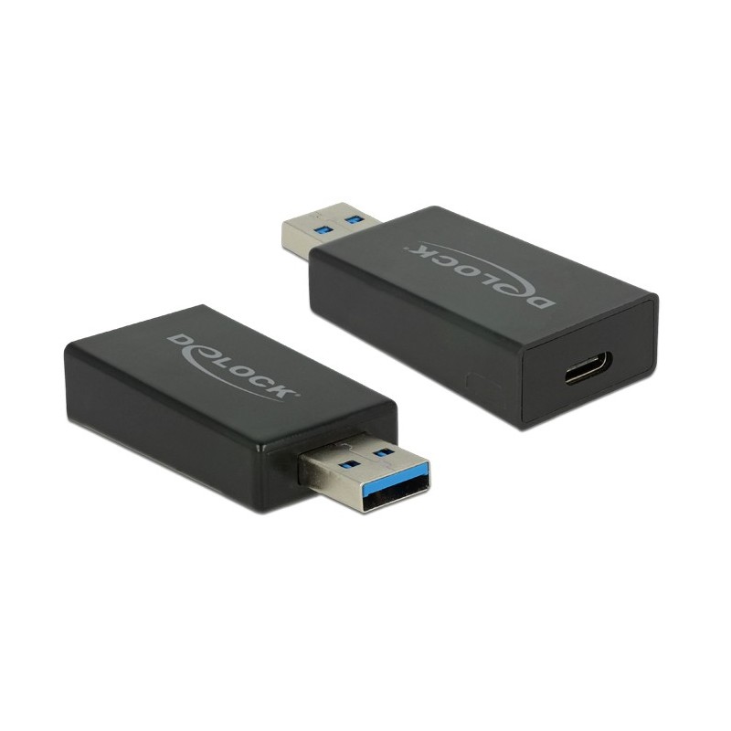 DeLOCK 65689 adattatore per inversione del genere dei cavi USB 3.1 Gen 2 Type-A USB 3.1 Gen 2 USB Type-C Nero