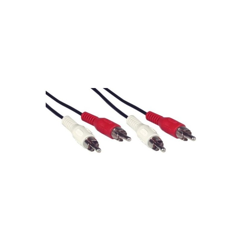 InLine 0.5m 2x RCA M M cavo audio 0,5 m 2 x RCA Nero, Rosso, Bianco