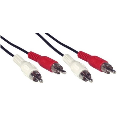 InLine 0.5m 2x RCA M M cavo audio 0,5 m 2 x RCA Nero, Rosso, Bianco