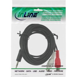 InLine Cavo Audio Jack 3,5mm M a 2x RCA F, 2m, prolunga