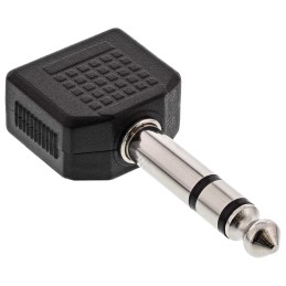 InLine Sdoppiatore Audio Stereo, 6,3mm Jack maschio a 2x 3,5mm Jack femmina