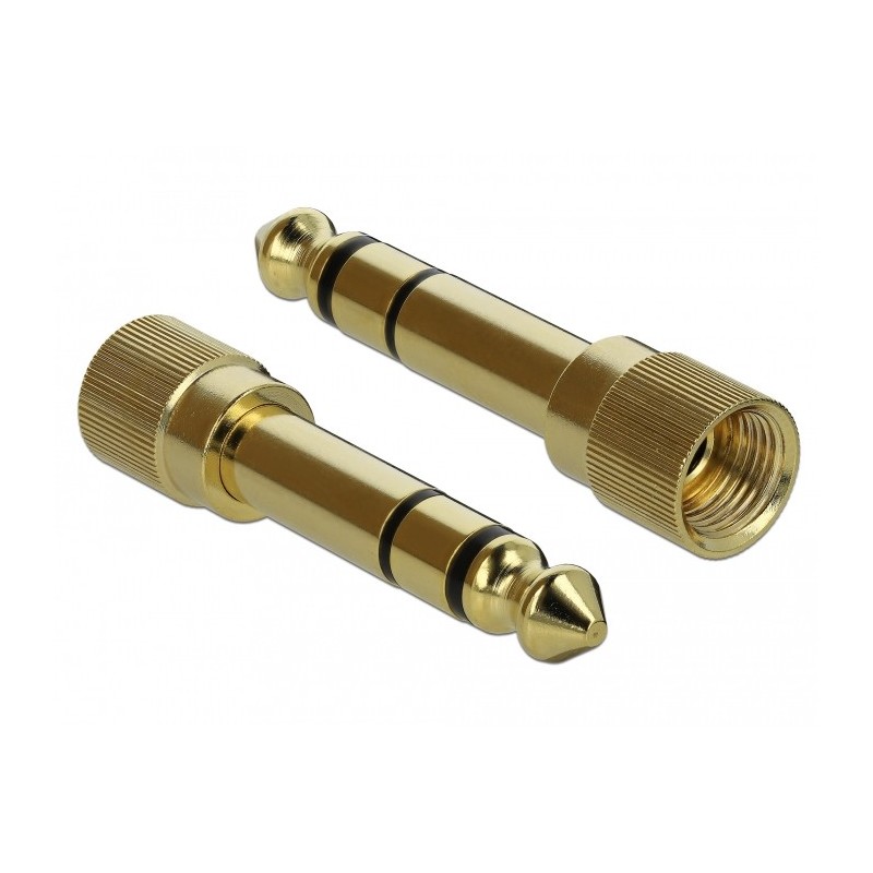 DeLOCK 65983 adattatore per inversione del genere dei cavi 6.35mm 3.5mm Oro