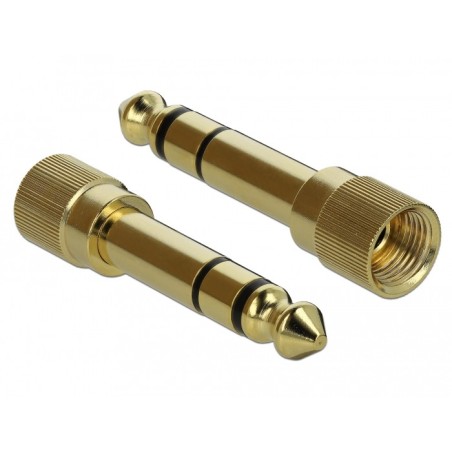 DeLOCK 65983 adattatore per inversione del genere dei cavi 6.35mm 3.5mm Oro