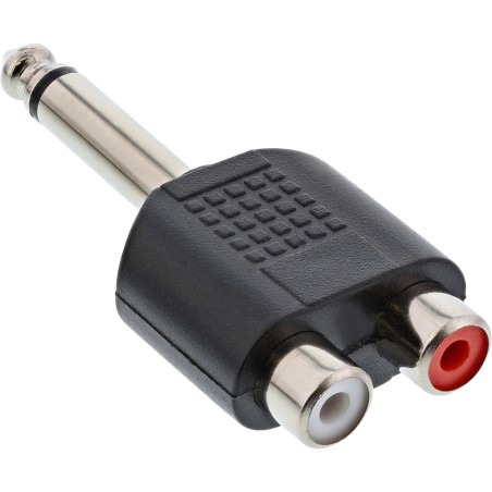 InLine Adattatore Audio, 6,3mm Jack maschio a 2x RCA femmina, Mono, Y form