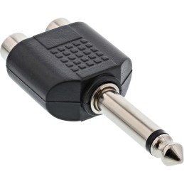 InLine Adattatore Audio, 6,3mm Jack maschio a 2x RCA femmina, Mono, Y form