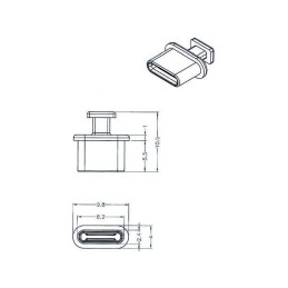 DeLOCK 64013 Copertura di sicurezza per presa elettrica USB tipo-C Nero 10 pz