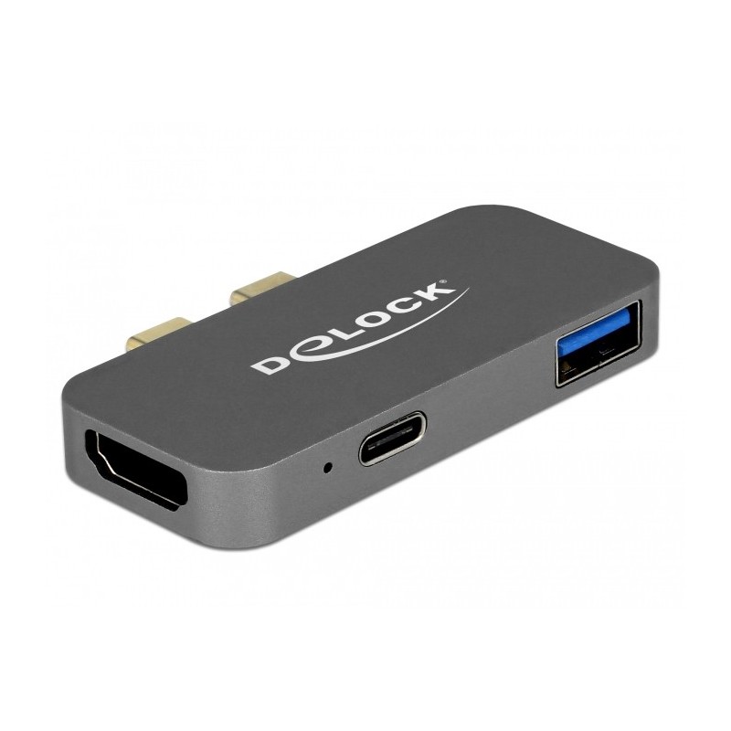 DeLOCK mini Dockingstation für macbook mit 5K Cablato Thunderbolt 3 Grigio