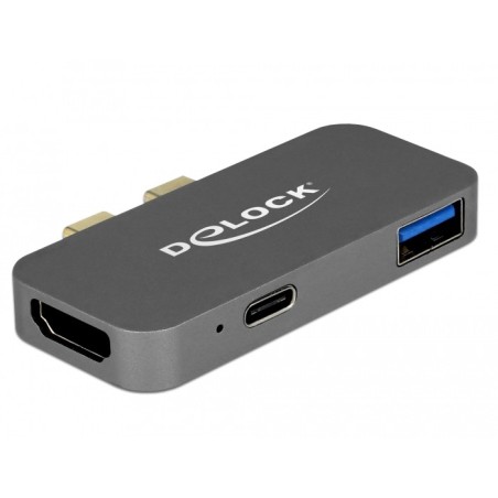 DeLOCK mini Dockingstation für macbook mit 5K Cablato Thunderbolt 3 Grigio