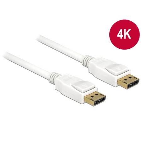 DeLOCK 2m, 2xDisplayPort DisplayPort Bianco