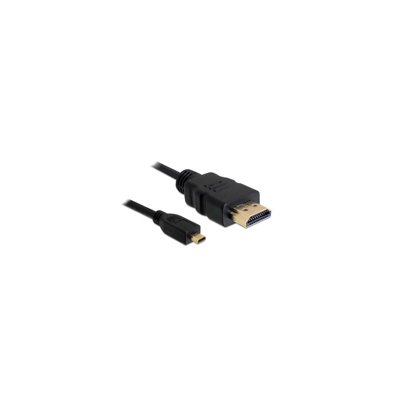 DeLOCK 4043619826643 cavo HDMI 2 m HDMI tipo A (Standard) HDMI tipo D (Micro) Nero