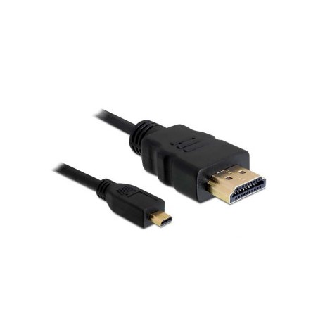 DeLOCK 4043619826643 cavo HDMI 2 m HDMI tipo A (Standard) HDMI tipo D (Micro) Nero