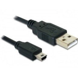 DeLOCK USB 2.0-A   USB mini-B 5pin - 0.70m cavo USB 0,70 m USB A Mini-USB B Nero