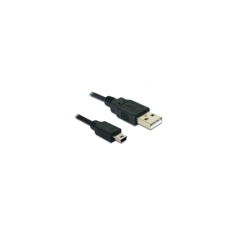 DeLOCK USB 2.0-A   USB mini-B 5pin - 0.70m cavo USB 0,70 m USB A Mini-USB B Nero