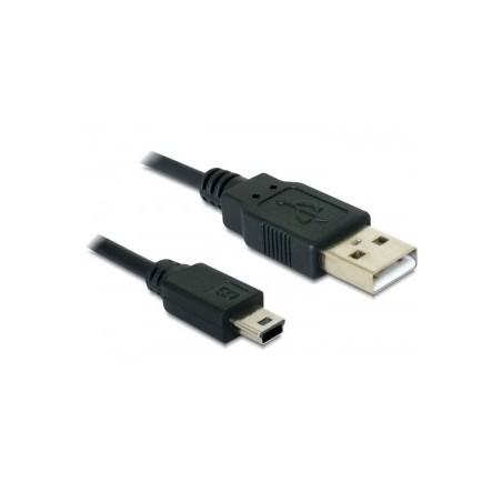 DeLOCK USB 2.0-A   USB mini-B 5pin - 0.70m cavo USB 0,70 m USB A Mini-USB B Nero