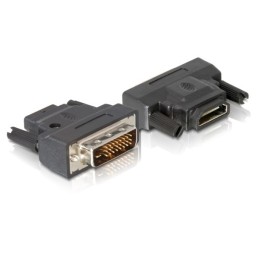 DeLOCK DVI   HDMI Adapter DVI-D HDMI FM Nero