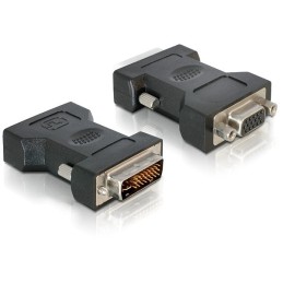 DeLOCK VGA 15pin F  DVI 24+5 M DVI-I 15pin VGA Nero