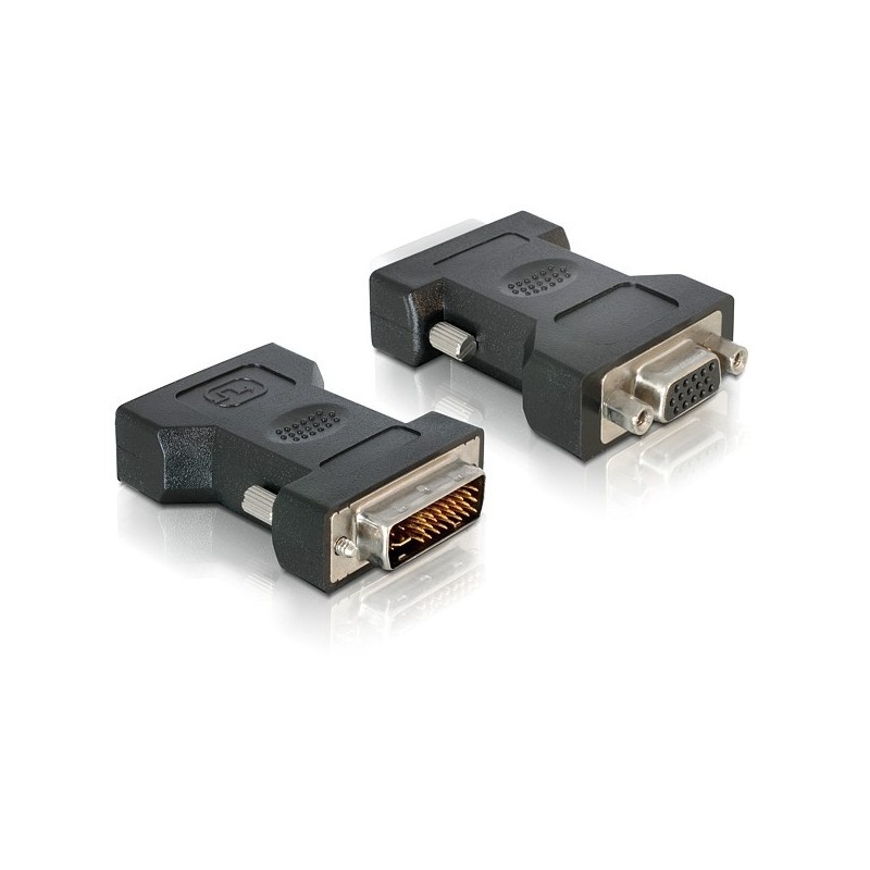 DeLOCK VGA 15pin F  DVI 24+5 M DVI-I 15pin VGA Nero