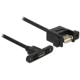 DeLOCK USB 2.0 Micro-B A, 0.25m cavo USB 0,25 m Micro-USB B USB A Nero