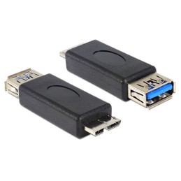 DeLOCK 65183 adattatore per inversione del genere dei cavi USB 3.0-A FM micro USB 3.0-B M Nero