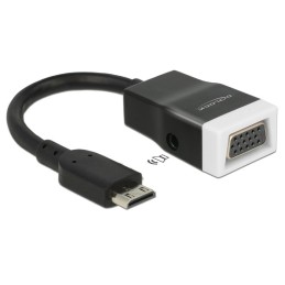 DeLOCK 65588 cavo e adattatore video HDMI Type C (Mini) VGA (D-Sub) + 3.5mm Nero