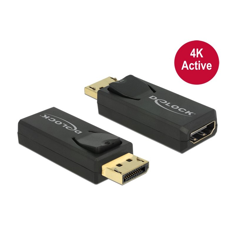 DeLOCK 65573 adattatore per inversione del genere dei cavi Displayport 1.2 HDMI Nero