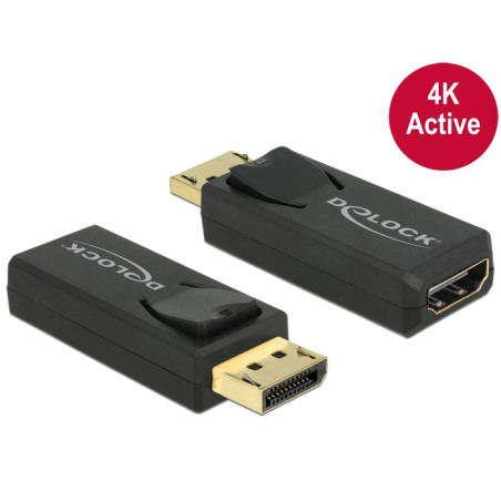 DeLOCK 65573 adattatore per inversione del genere dei cavi Displayport 1.2 HDMI Nero