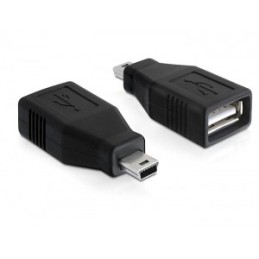 DeLOCK 65277 adattatore per inversione del genere dei cavi mini USB USB 2.0-A Nero