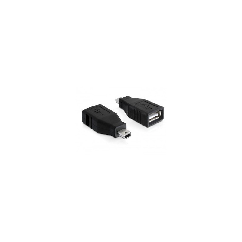 DeLOCK 65277 adattatore per inversione del genere dei cavi mini USB USB 2.0-A Nero