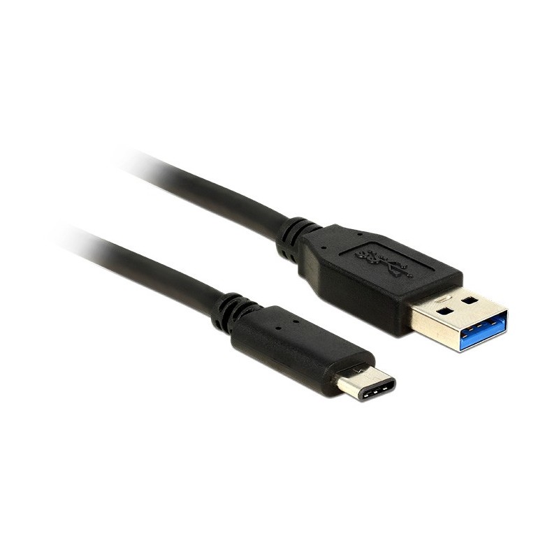 DeLOCK 0.5m USB3.1-C USB3.1-A cavo USB USB 3.2 Gen 2 (3.1 Gen 2) 0,5 m USB A USB C Nero