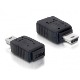 DeLOCK Adapter USB mini USB micro-B USB mini M micro-B FM Nero