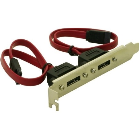 DeLOCK Slotbracket 2x internal SATA  2x eSATA external cavo SATA 2 x SATA 7-pin