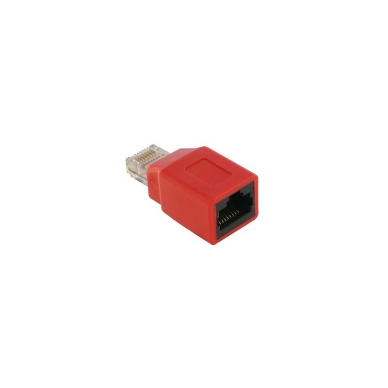 DeLOCK RJ45 Crossover Adapter male - female RJ45 M F Rosso