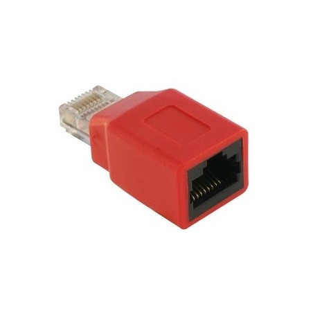 DeLOCK RJ45 Crossover Adapter male - female RJ45 M F Rosso