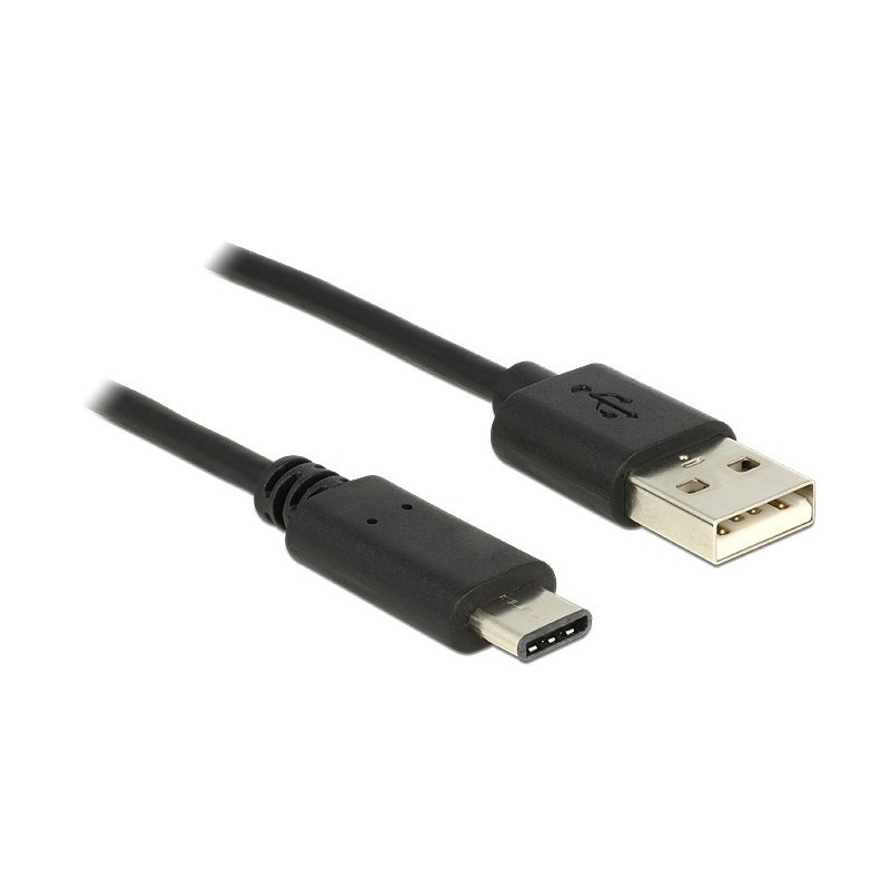 DeLOCK 83600 cavo USB USB 2.0 1 m USB C USB A Nero