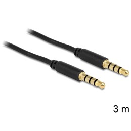 DeLOCK 3.5mm - 3.5mm, 3m cavo audio Nero