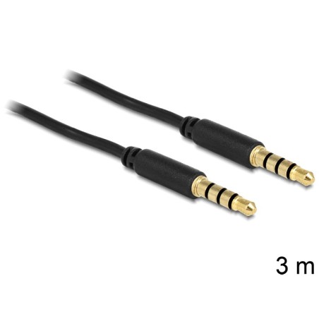 DeLOCK 3.5mm - 3.5mm, 3m cavo audio Nero