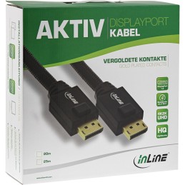 InLine Cavo DisplayPort Attivo maschio   maschio, 1m, 4K2K, UHD, FullHD, dorato