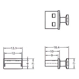 DeLOCK 64009 Copertura di sicurezza per presa elettrica USB tipo A Nero 10 pz