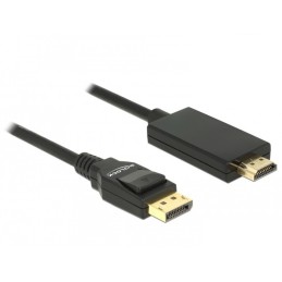 DeLOCK 85317 cavo e adattatore video 2 m DisplayPort HDMI Nero